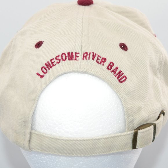 Vintage 90's Signed Lonesome River Band Folk Bluegrass Canvas Ball Cap Hat - Picture 5 of 9
